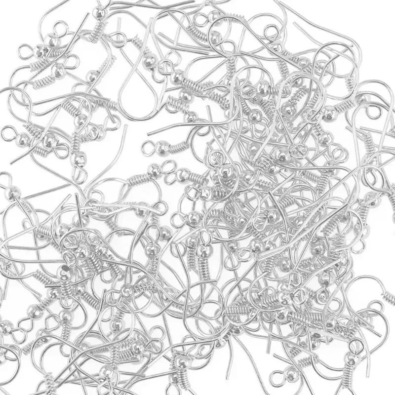 8000 pcs DIY Earring Findings Earrings Clasps Hooks Stainless Steel Hypoallergenic Earring Making Accessories Hook Earwire