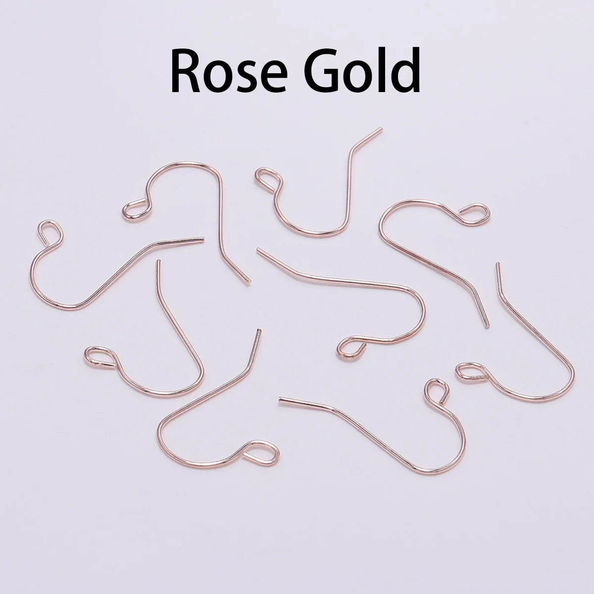 100Pcs 19*18mm Earring Components Hooks Twist Gold Bronze Ear Hook Clasps Earring Wires Findings For DIY Jewelry Making