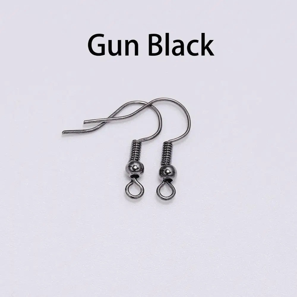 100pcs 17x20mm Earring Findings Earrings Clasps Hooks Fittings DIY Jewelry Crafts Making Alloy Hook Drop Earrings Accessories