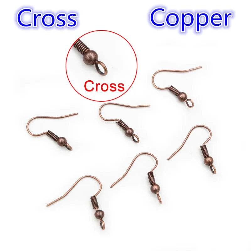 100pcs 20*17mm Gold Antique bronze Ear Hooks Earrings Clasps Findings Earring Wires For Jewelry Making Supplies Wholesale