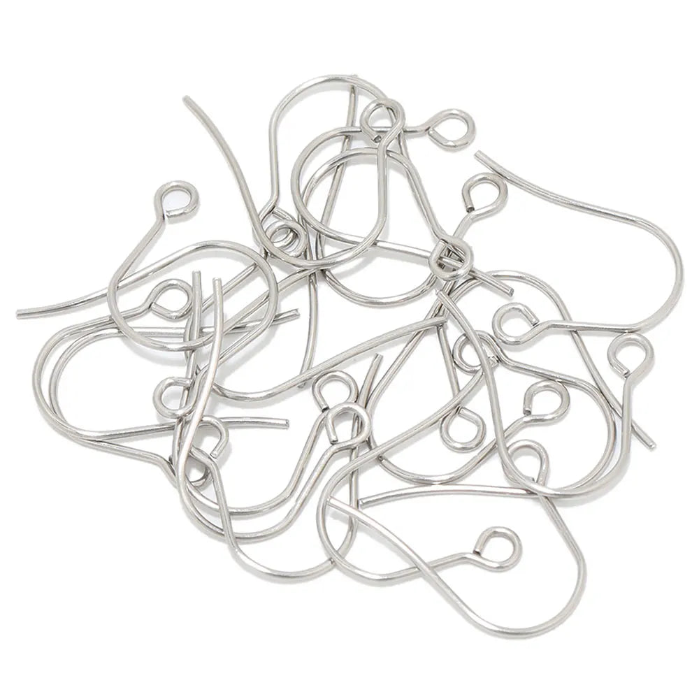 100pcs Stainless Steel Earring Hooks Classic Ear Wires for Crafts Earring Findings Diy Jewelry Accessories Wholesale