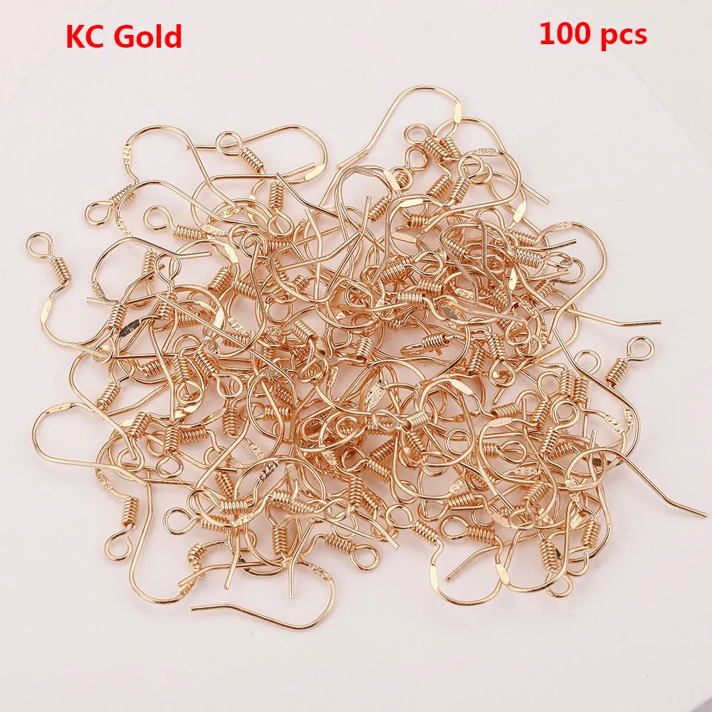 100pcs/lot Ear Wires Earrings Hooks for Jewelry Earrings Making Supplies DIY Wholesale Accessories earring making supplies