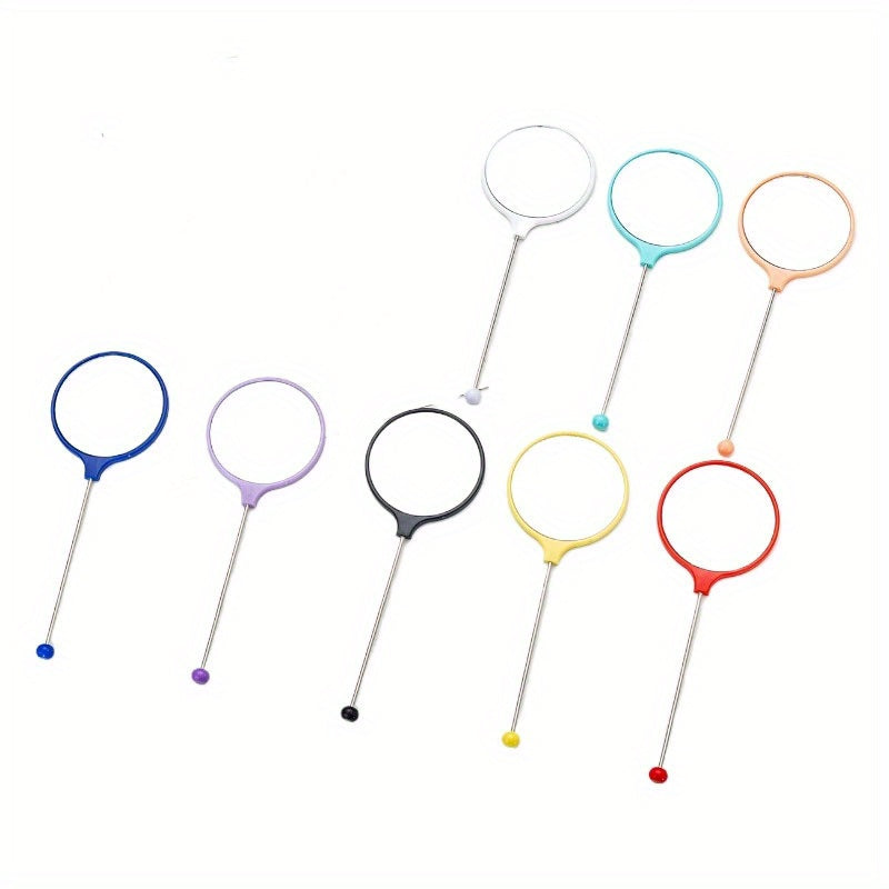 8pcs 16pcs Mother'S Day Handheld Round DIY Beadable Small Mirror Portable HD Mirror Handheld Mirror Female Specific Handle Makeup Mirror