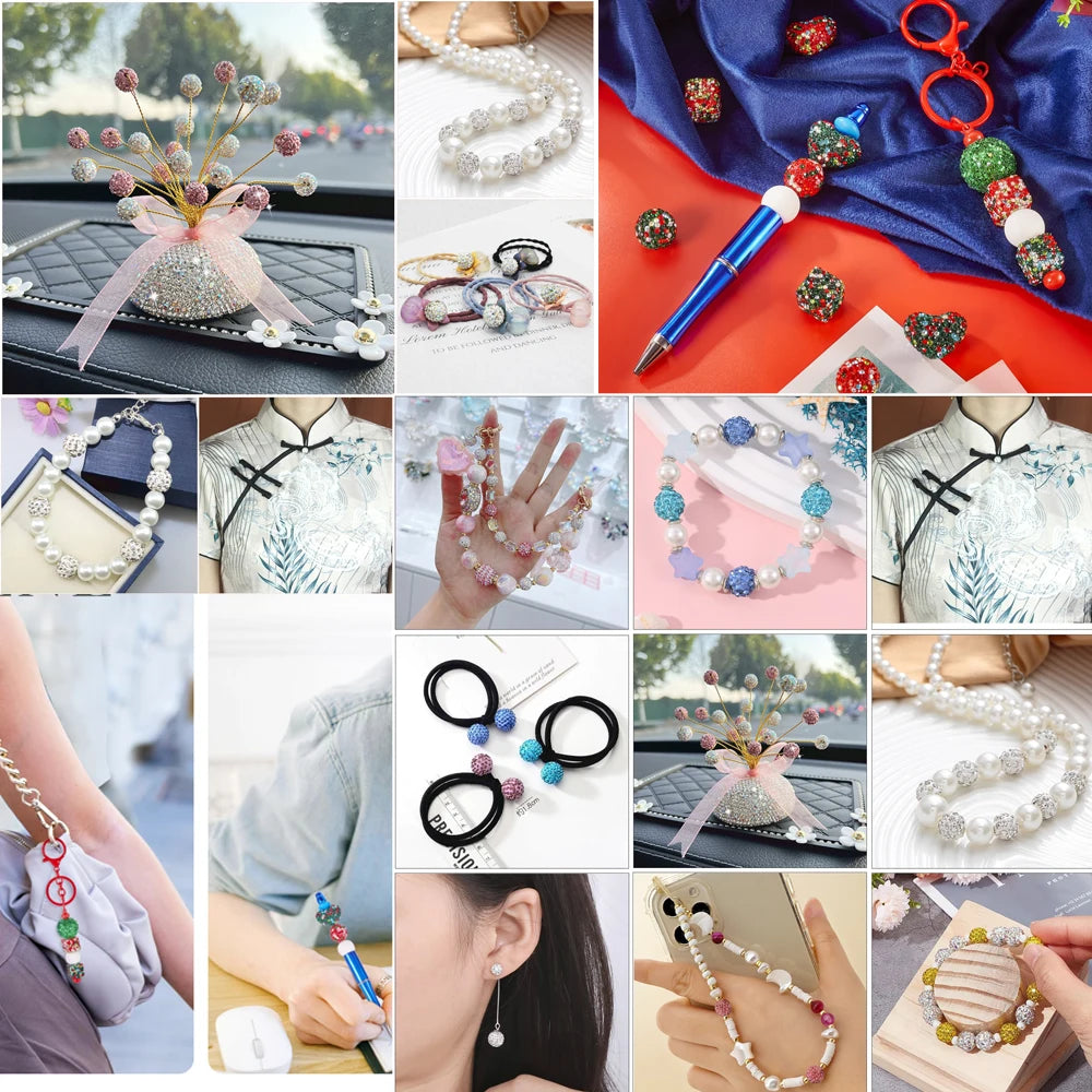 18mm 50pcs Charm Colored Sugar Ball Polymer Clay Beads For Jewelry Making DIY Handmade Necklace Bracelet Earring Accessories