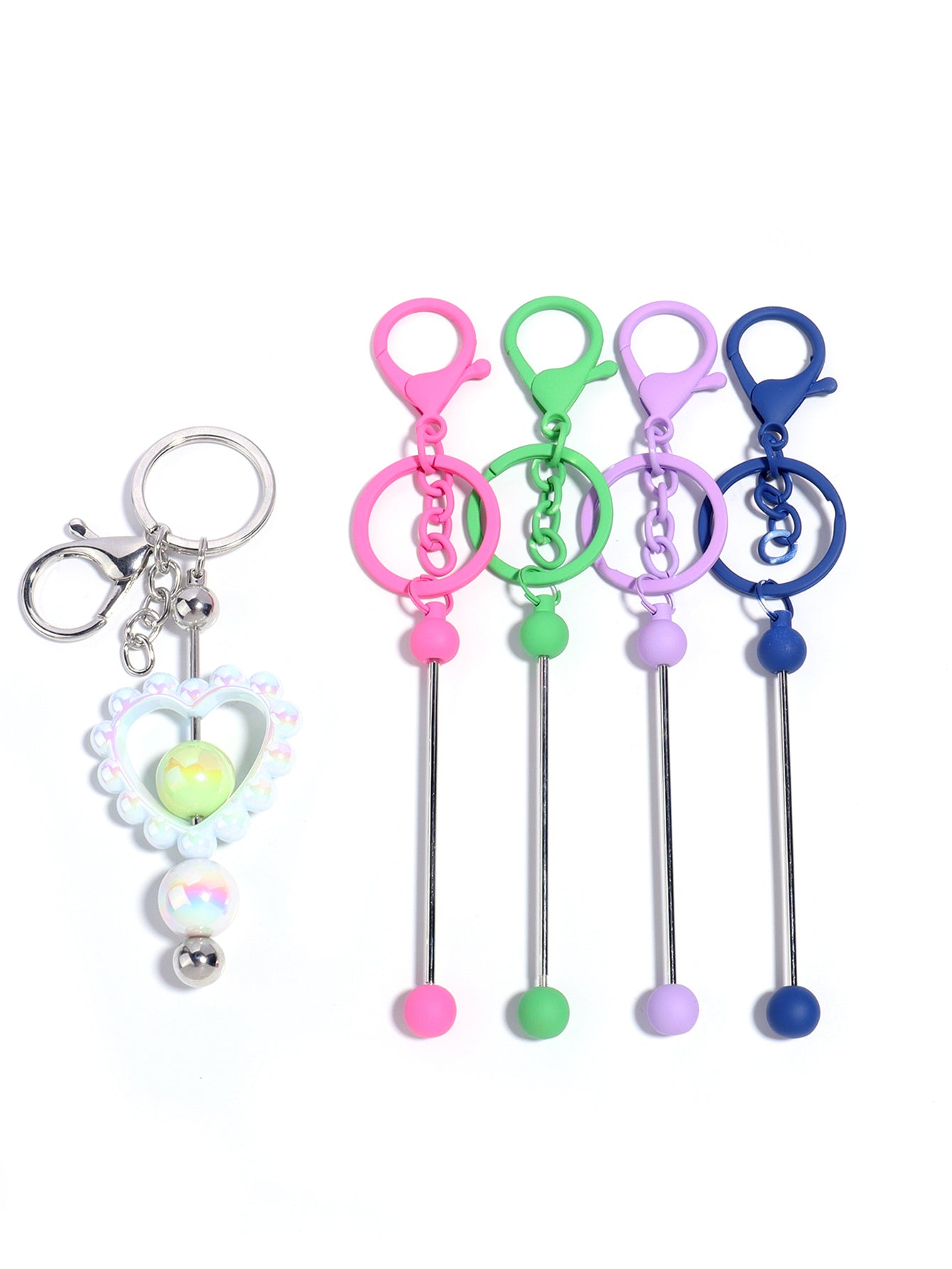 Diy beads for jewerly making Beadable Pens Bulk Bead Pens with Assorted Colors Beads Pen DIY Making Kit Multicolor Ballpoint Pen Black Ink for Women Kids Students Office School (Elegant Style)