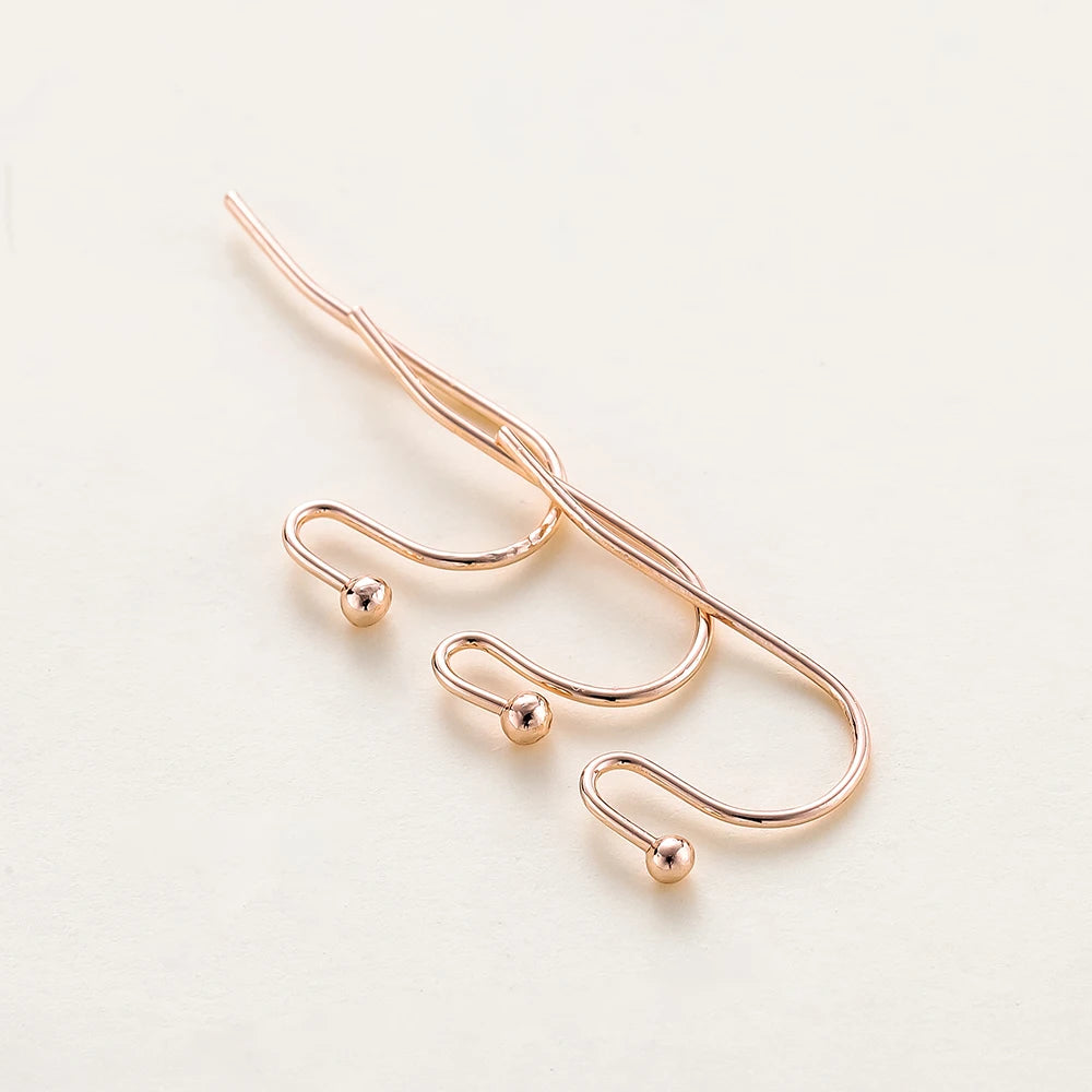 20pcs/lot 6 Styles 14K 18K Gold Plated Earring Wires With Ear Hook Earrings Clasp Findings Supplies For DIY Jewelry Making