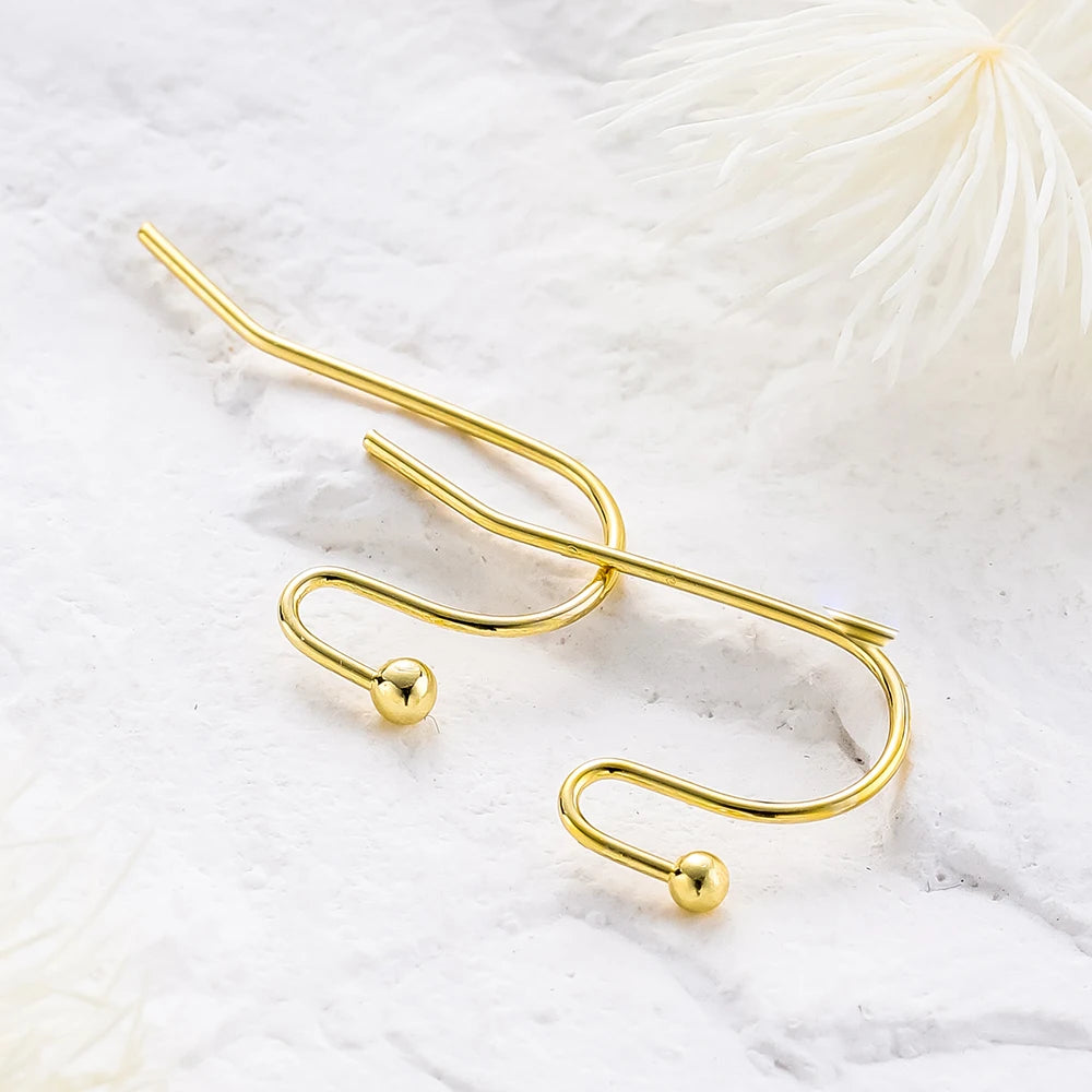 20pcs/lot 6 Styles 14K 18K Gold Plated Earring Wires With Ear Hook Earrings Clasp Findings Supplies For DIY Jewelry Making