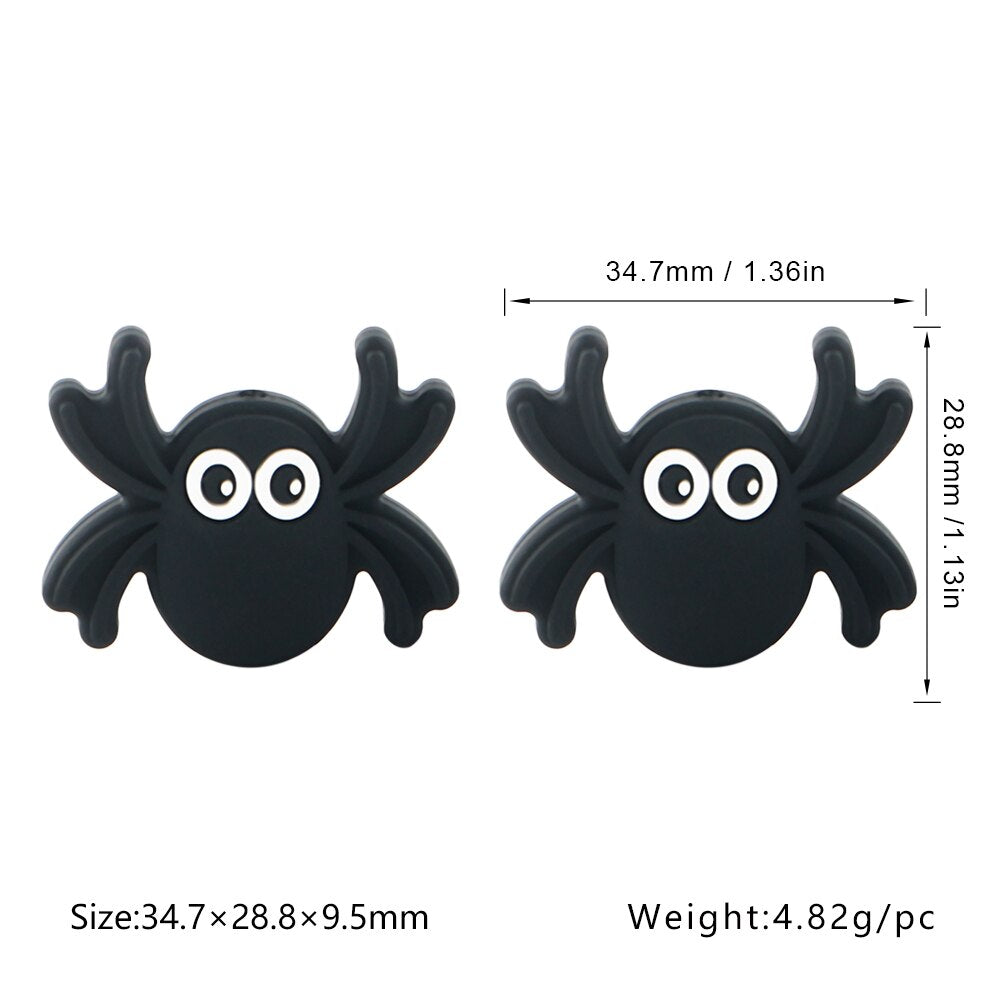 20Pcs New Halloween Ghost Skeleton Series Silicone Beads For Jewelry Making DIY Halloween Gifts Necklace Keychain Accessories
