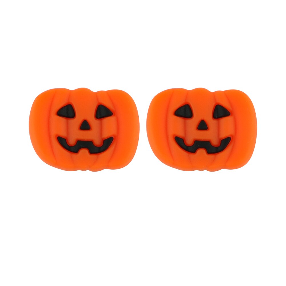 20Pcs New Halloween Ghost Skeleton Series Silicone Beads For Jewelry Making DIY Halloween Gifts Necklace Keychain Accessories