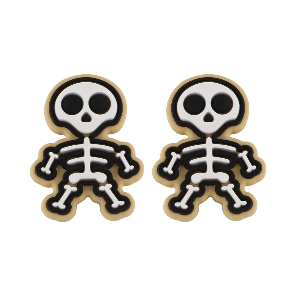 20Pcs New Halloween Ghost Skeleton Series Silicone Beads For Jewelry Making DIY Halloween Gifts Necklace Keychain Accessories