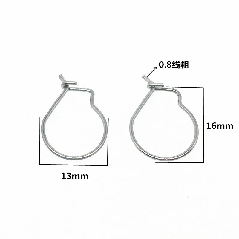 50Pcs Hypoallergenic Surgical Stainless Steel Multi Design Blank Ear Wire Fish Hooks for DIY Earring Jewelry Making Findings