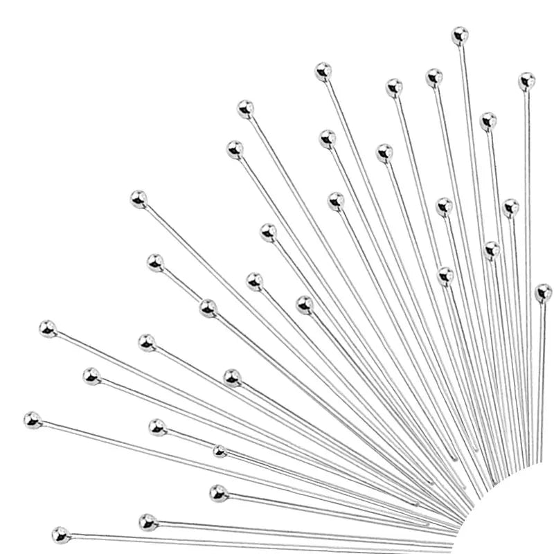 50pcs/100pcs Stainless Steel Ball Head Pins Gold Plated Eye Pins Supplies For Jewelry Making Handmade DIY Jewelry Accessories
