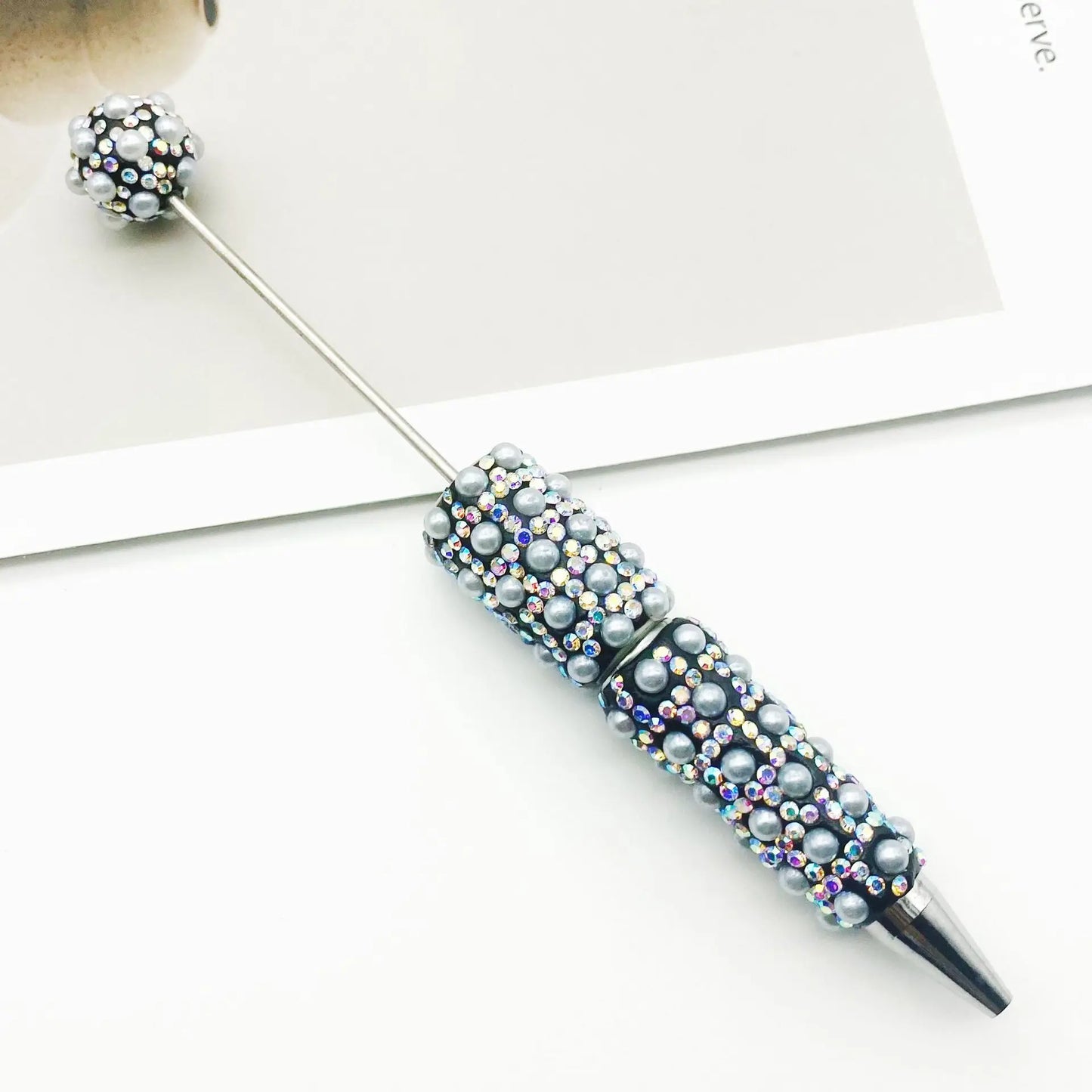 1pcs DIY Diamond Bead Pen Handmade Full Diamonds Personalized Luxury Beading Gift Ballpoint Pens for Writing Stationery