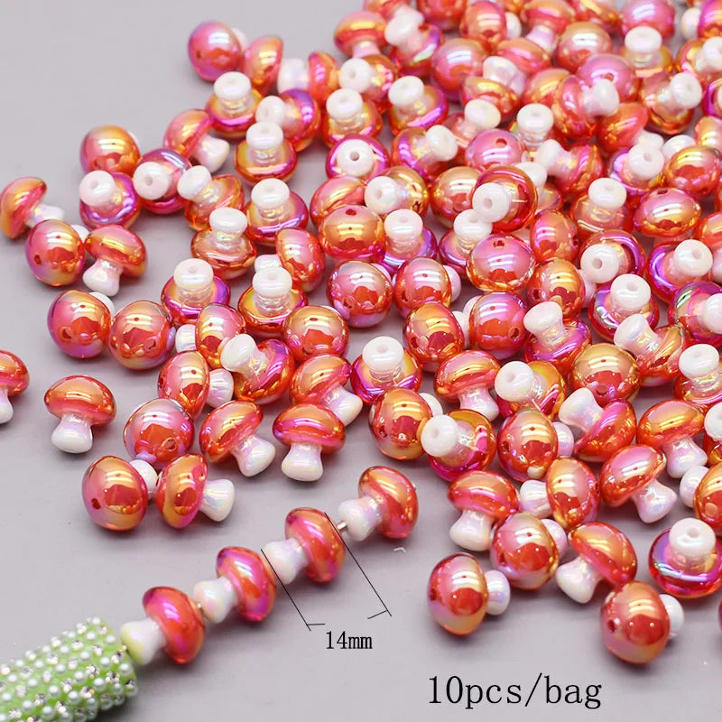 20pcs/bag Handmade Acrylic Beads Little Bear Rabbit Toon Mermaid Beads for Jewelry Making DIY Phone Chain Bead Pen Accessories