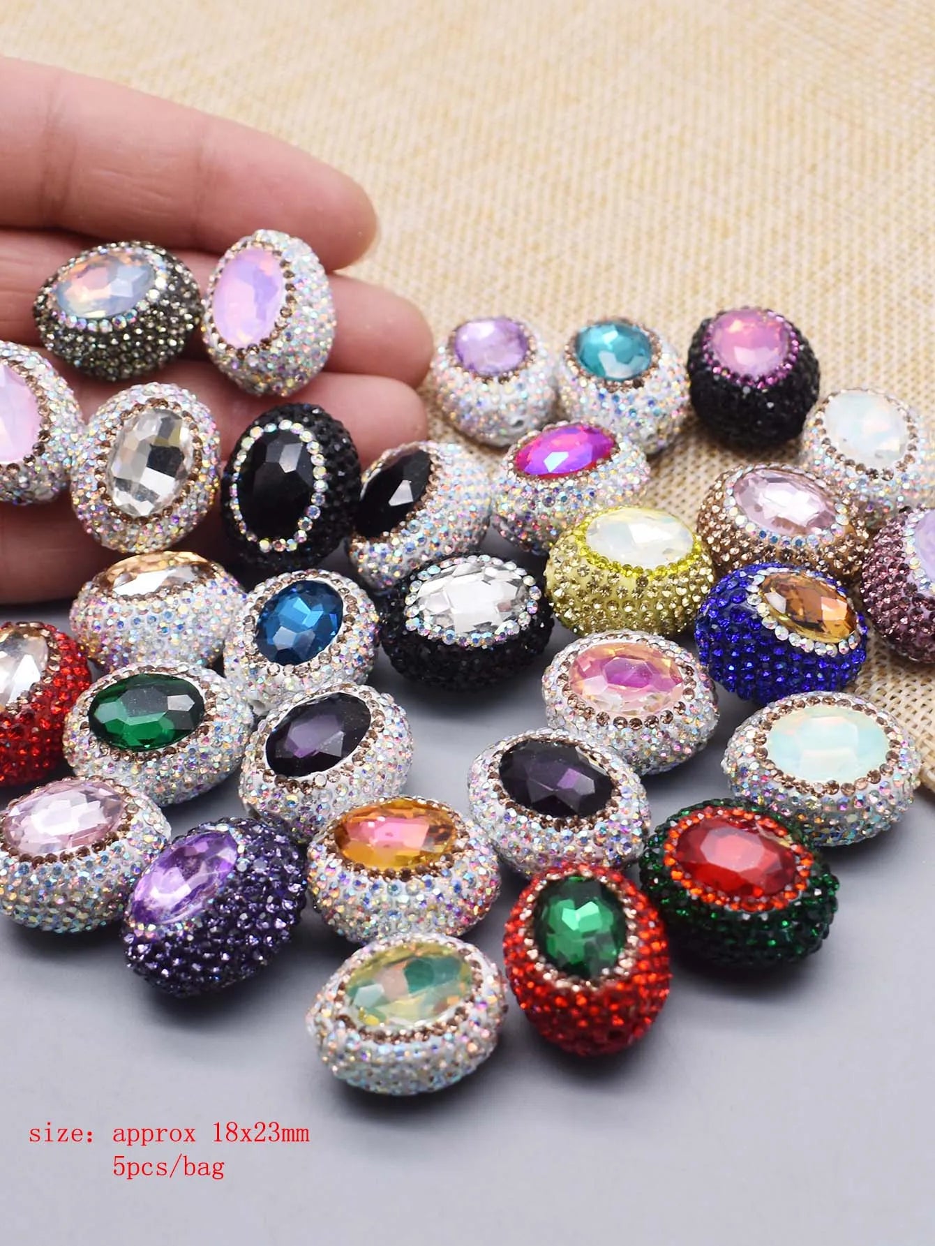 5pcs/bag Handmade Butterfly Round Flower Ball Heart Beads for Jewelry Making DIY Phone Chain Bead Pen Accessories
