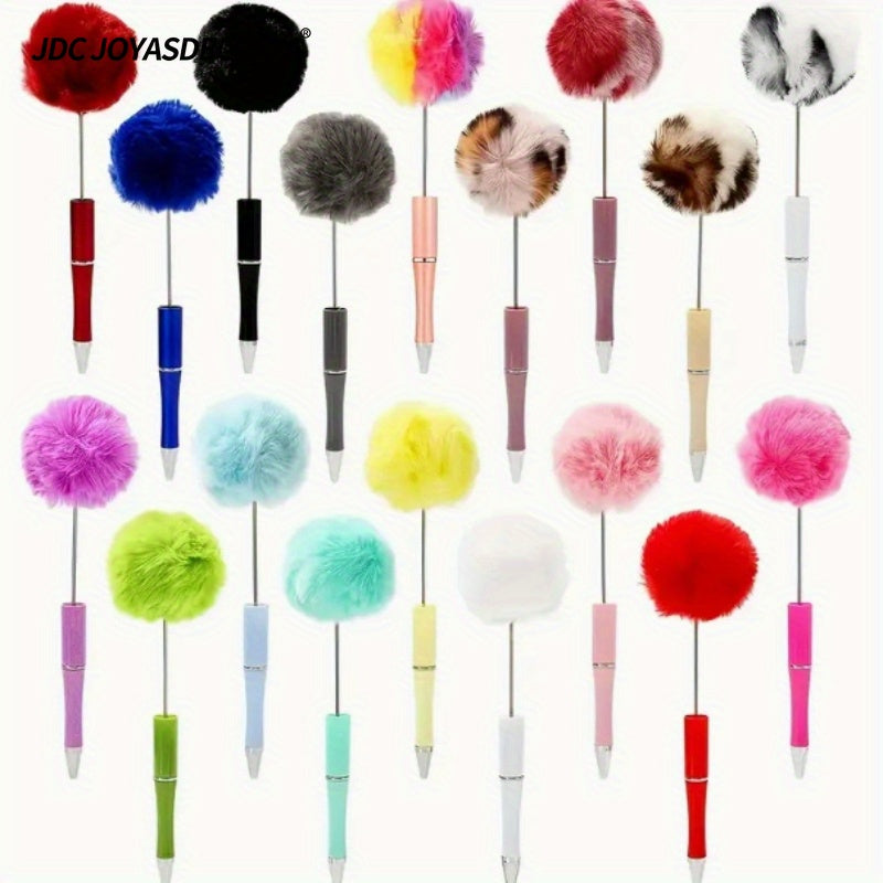 11pcs Creative Ball Bead Pen Style Furry Gift Pen New Multi-Color Bead Ballpoint Pen