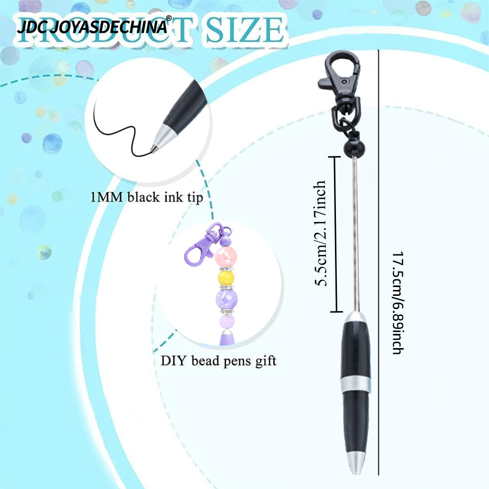 15/30pcs Creative Keychain Bead Pen Short Portable Mini Pen Office Writing Gift Ballpoint Pen