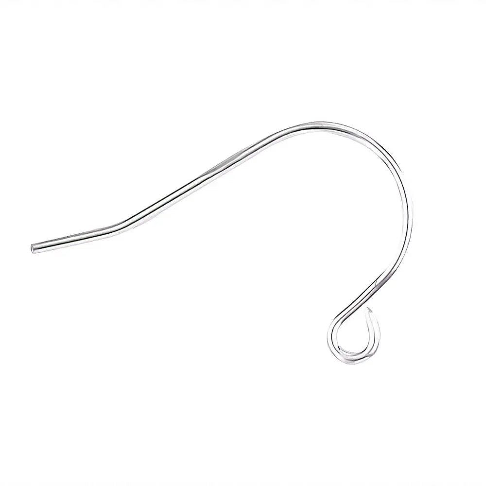 925 Sterling Silver 6Pcs 10-19mm Earring Findings Ear Clasps Hooks Fitting DIY Jewelry Making Accessories Hook Ear wire Supplies