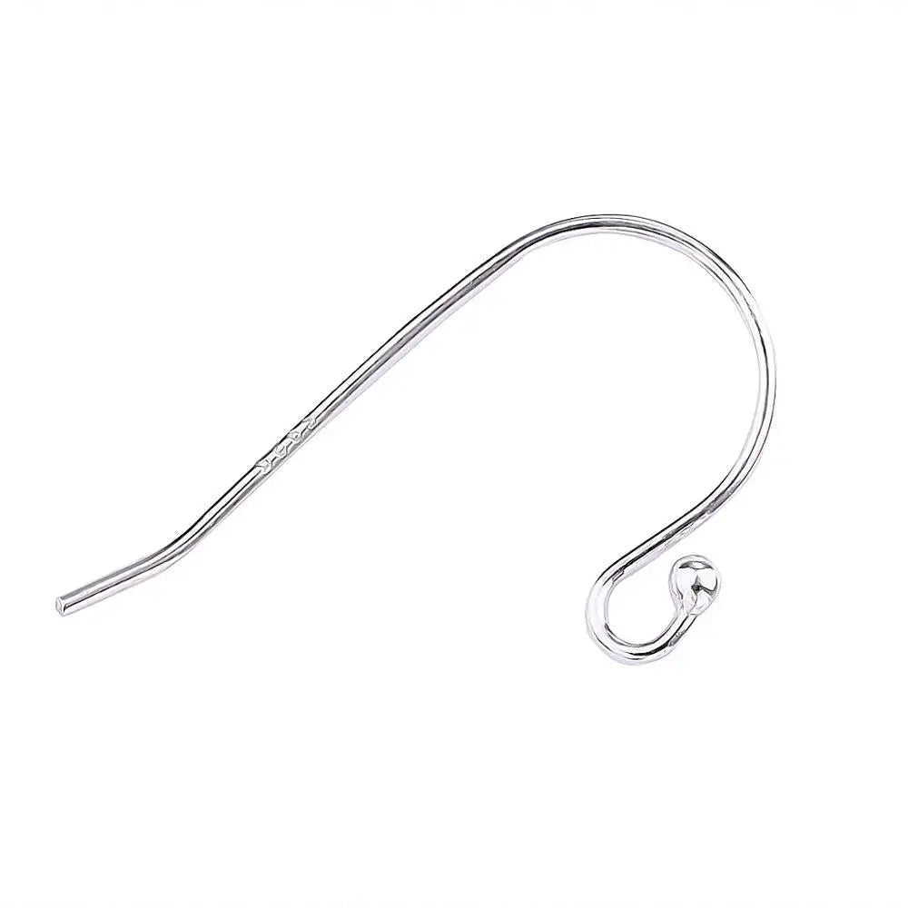 925 Sterling Silver 6Pcs 10-19mm Earring Findings Ear Clasps Hooks Fitting DIY Jewelry Making Accessories Hook Ear wire Supplies