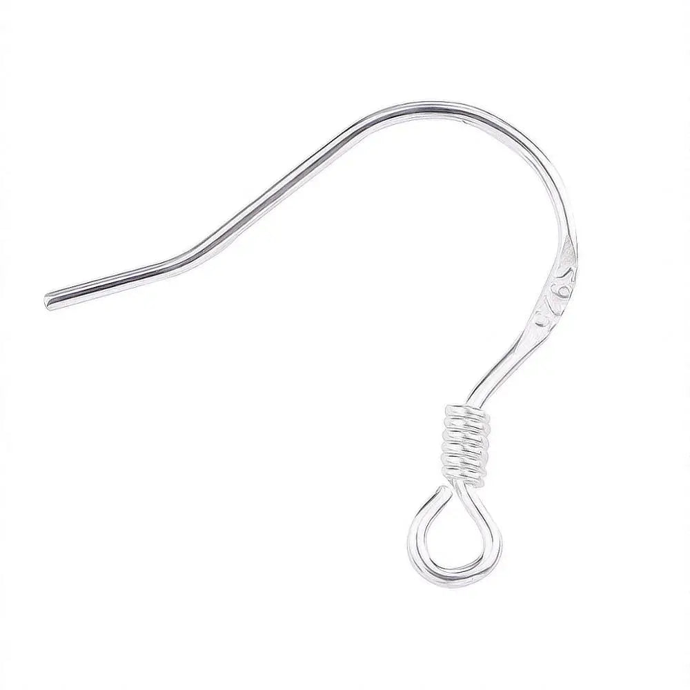 925 Sterling Silver 6Pcs 10-19mm Earring Findings Ear Clasps Hooks Fitting DIY Jewelry Making Accessories Hook Ear wire Supplies