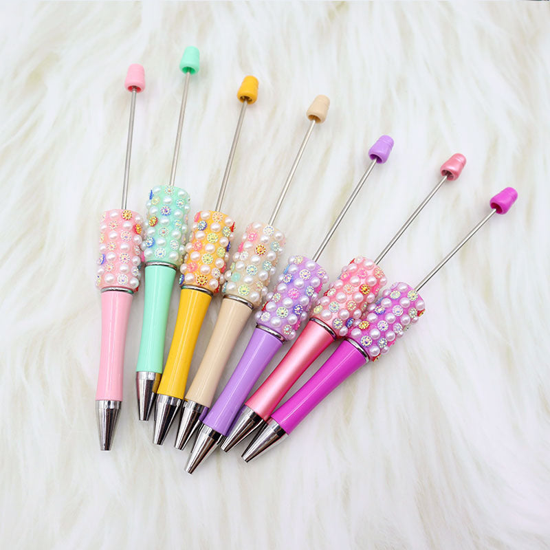 10pcs/20pcs, 10pcs/20pcs in stock DIY Colorful Pearl Bead Pen High Beauty Sunflower Pearl Bead Cute Ball Pen
