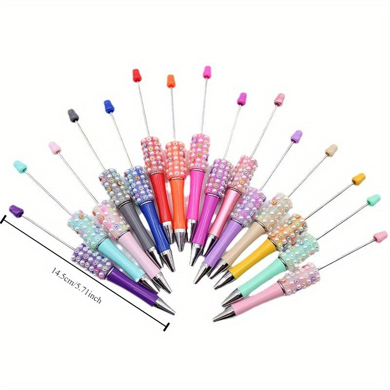 10pcs/20pcs, 10pcs/20pcs in stock DIY Colorful Pearl Bead Pen High Beauty Sunflower Pearl Bead Cute Ball Pen