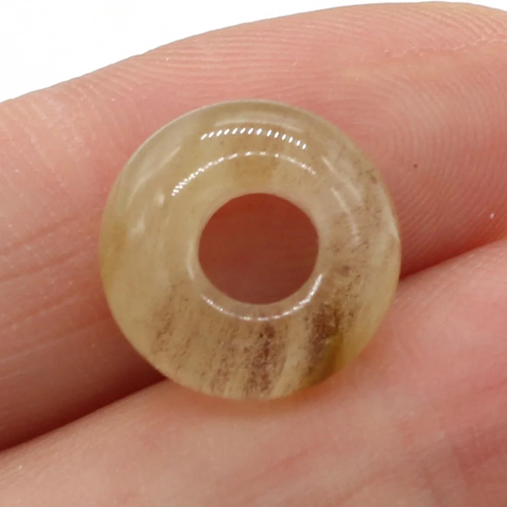 Beads Natural Agates Abacus Shape Big Hole Natural Semi-precious Stone Beads Size 7x14mm for Making Jewelry Necklace Hole 6mm