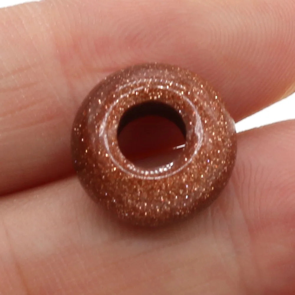 Beads Natural Agates Abacus Shape Big Hole Natural Semi-precious Stone Beads Size 7x14mm for Making Jewelry Necklace Hole 6mm