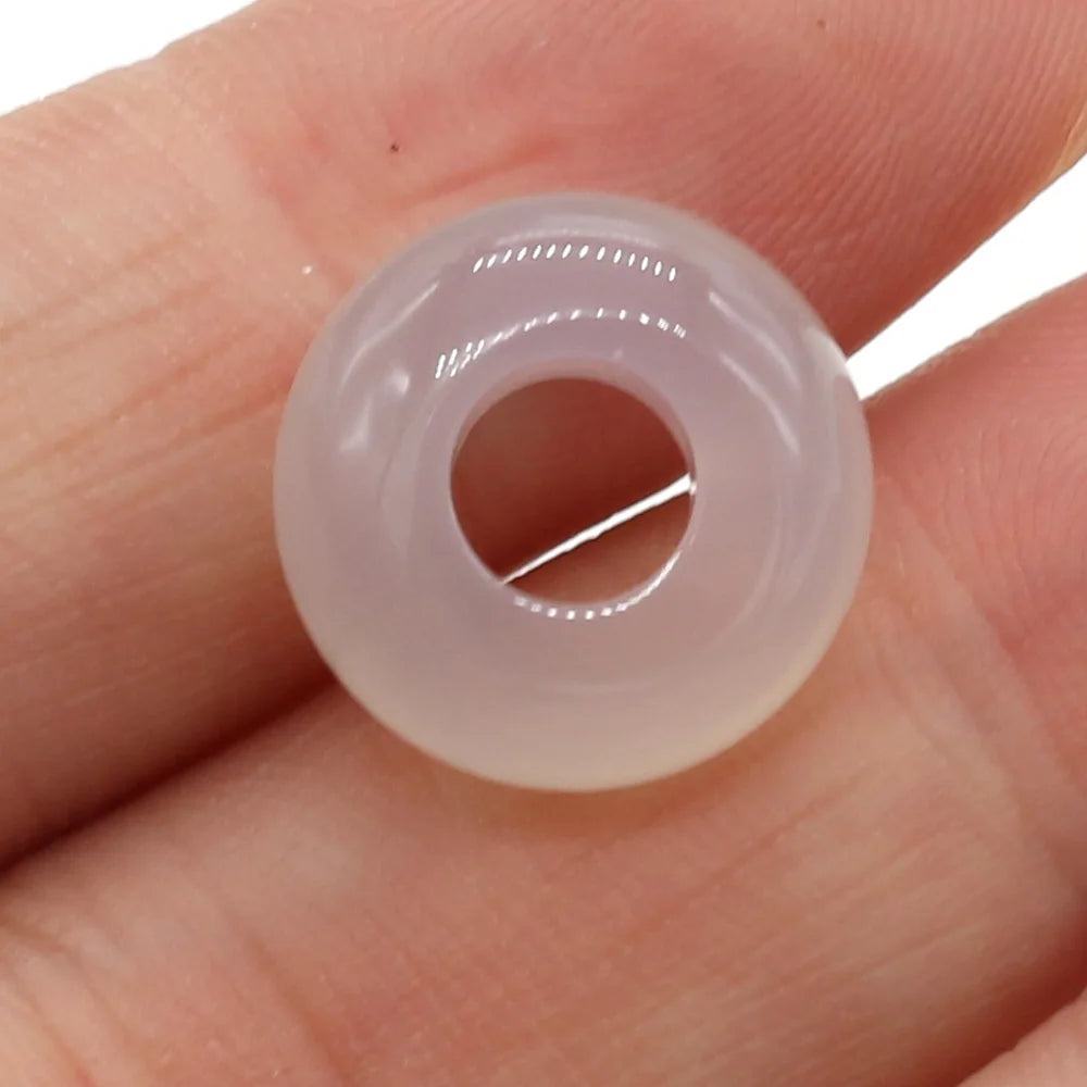Beads Natural Agates Abacus Shape Big Hole Natural Semi-precious Stone Beads Size 7x14mm for Making Jewelry Necklace Hole 6mm