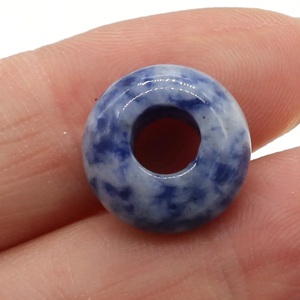 Beads Natural Agates Abacus Shape Big Hole Natural Semi-precious Stone Beads Size 7x14mm for Making Jewelry Necklace Hole 6mm