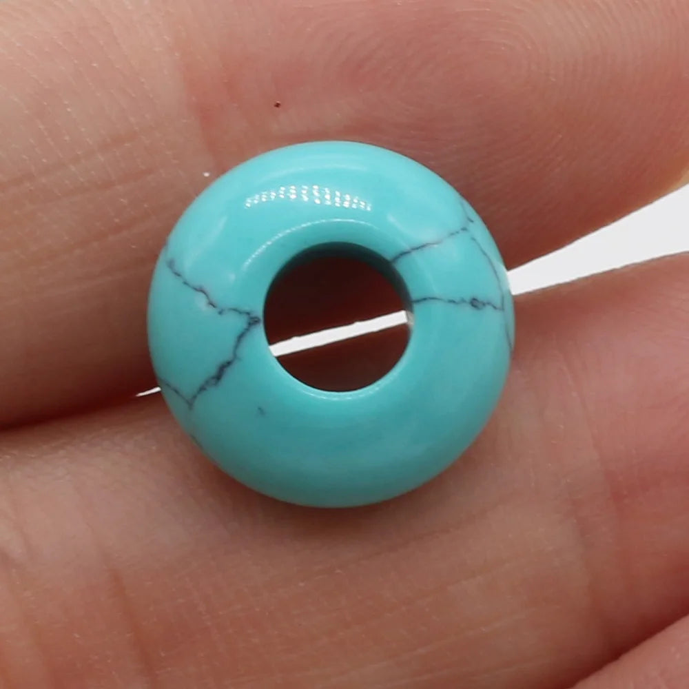 Beads Natural Agates Abacus Shape Big Hole Natural Semi-precious Stone Beads Size 7x14mm for Making Jewelry Necklace Hole 6mm