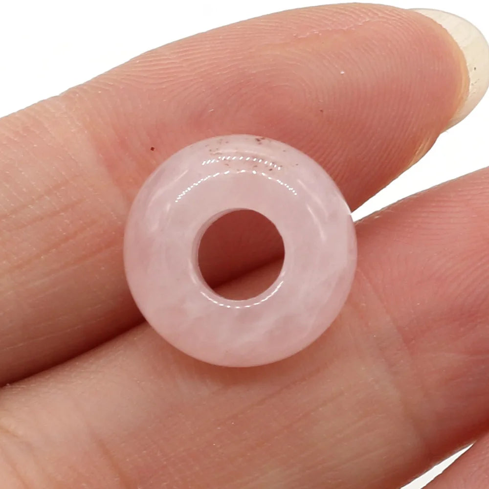 Beads Natural Agates Abacus Shape Big Hole Natural Semi-precious Stone Beads Size 7x14mm for Making Jewelry Necklace Hole 6mm