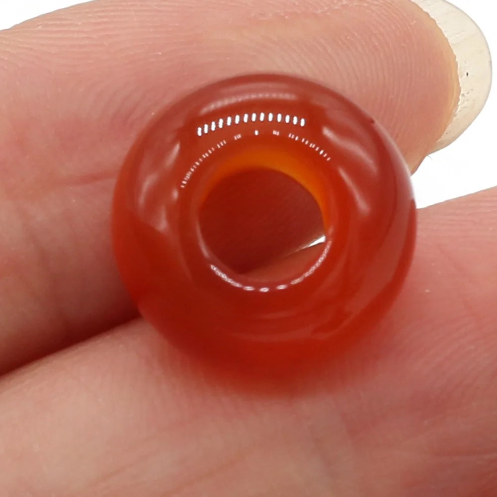Beads Natural Agates Abacus Shape Big Hole Natural Semi-precious Stone Beads Size 7x14mm for Making Jewelry Necklace Hole 6mm