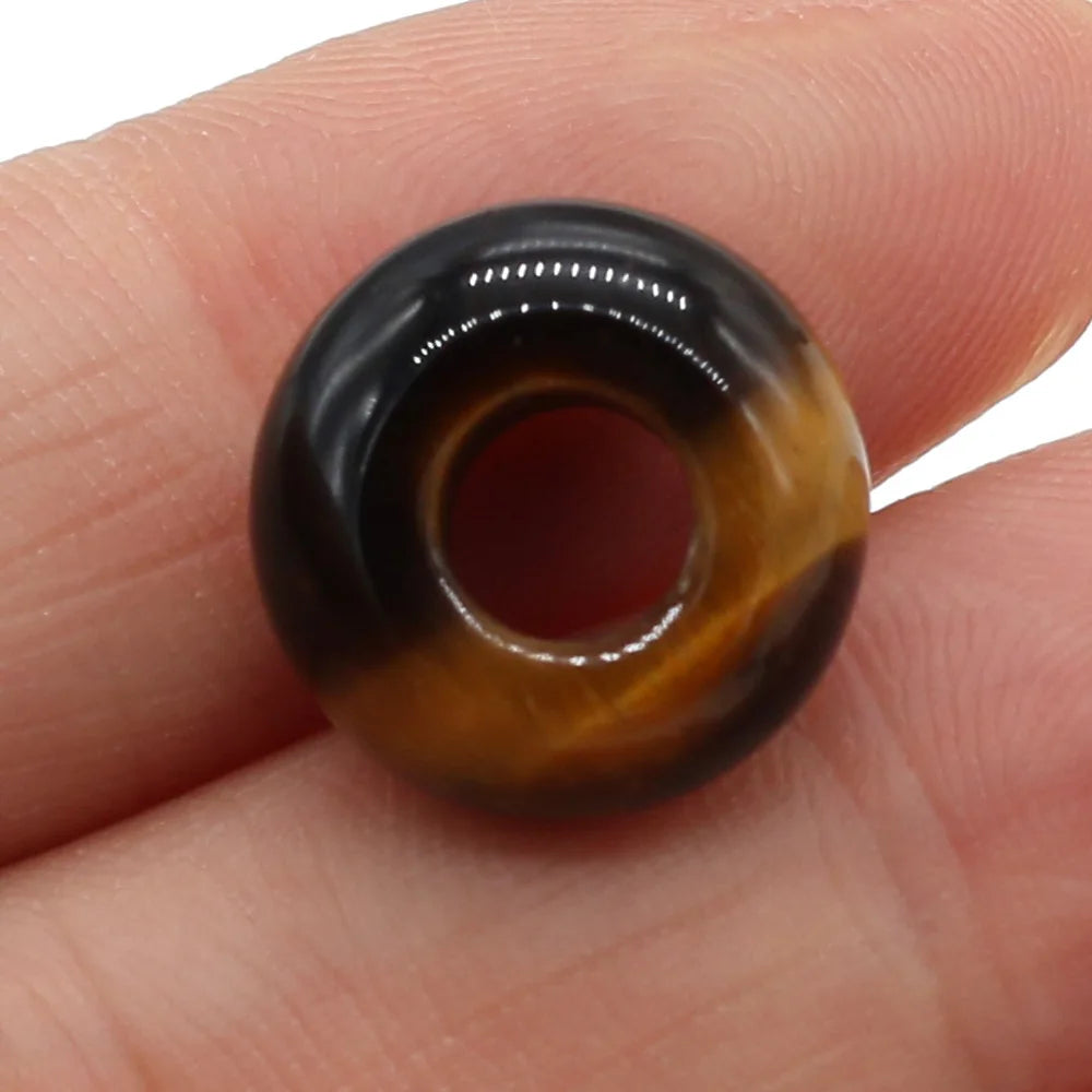 Beads Natural Agates Abacus Shape Big Hole Natural Semi-precious Stone Beads Size 7x14mm for Making Jewelry Necklace Hole 6mm