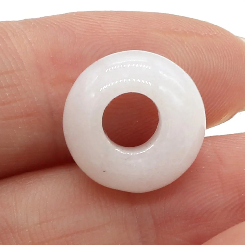 Beads Natural Agates Abacus Shape Big Hole Natural Semi-precious Stone Beads Size 7x14mm for Making Jewelry Necklace Hole 6mm