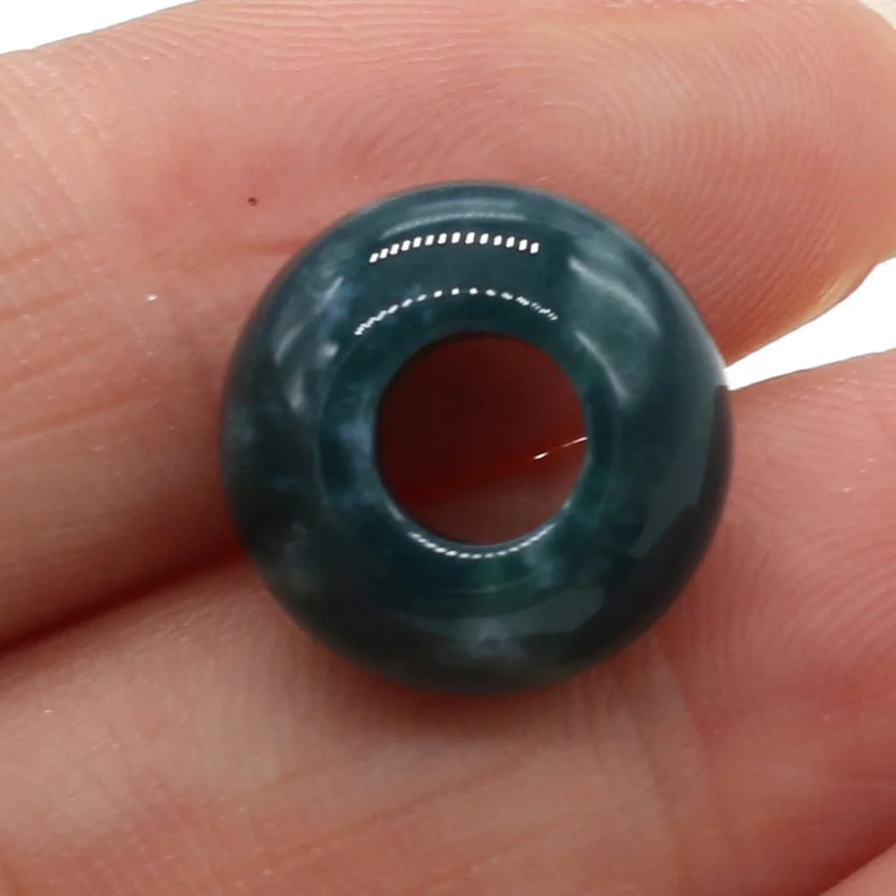 Beads Natural Agates Abacus Shape Big Hole Natural Semi-precious Stone Beads Size 7x14mm for Making Jewelry Necklace Hole 6mm