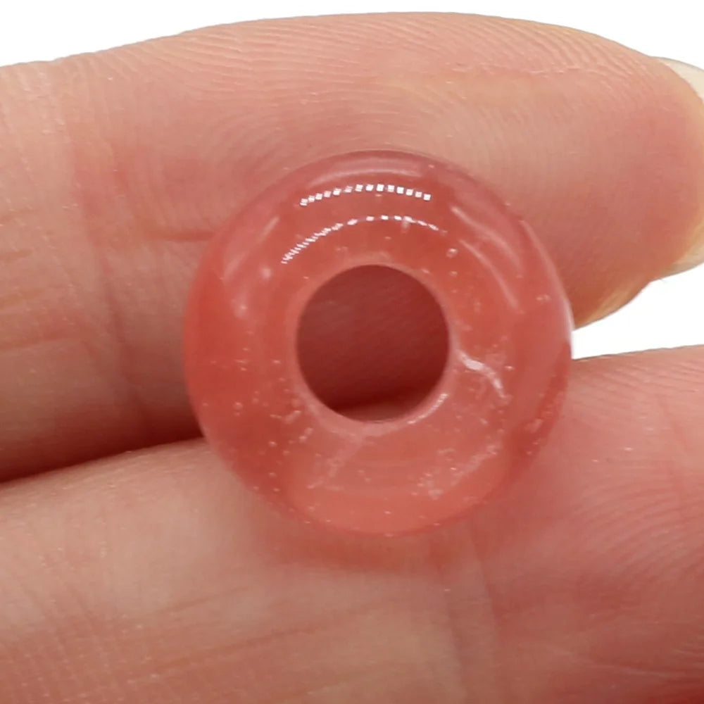 Beads Natural Agates Abacus Shape Big Hole Natural Semi-precious Stone Beads Size 7x14mm for Making Jewelry Necklace Hole 6mm