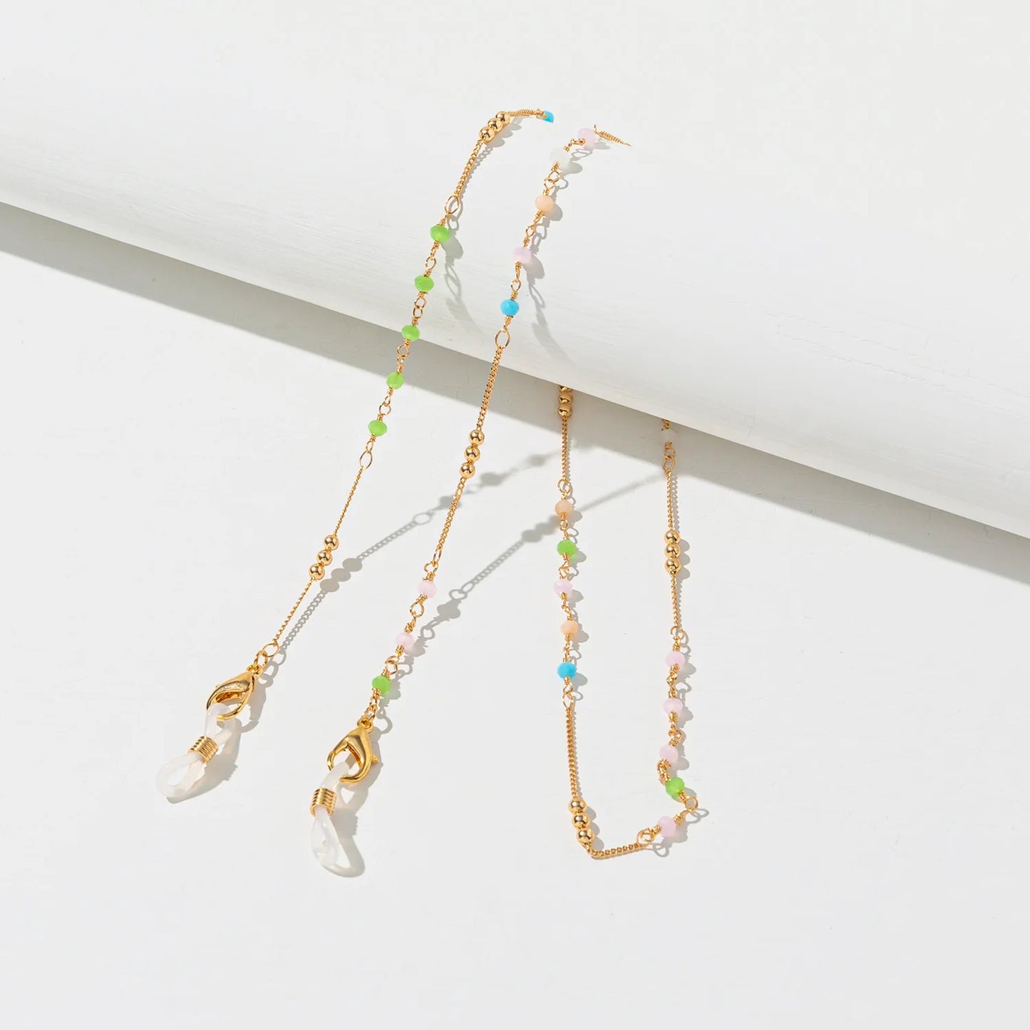 Colorful Metal Crystal Glasses Chain Fashion Women Non-Slip Eyeglasses Holder Cord Sunglass Accessories Face-Mask Lanyard Rope
