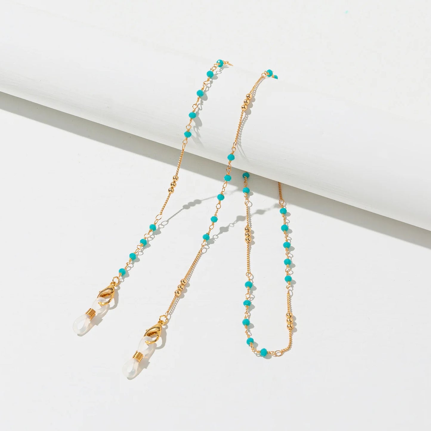 Colorful Metal Crystal Glasses Chain Fashion Women Non-Slip Eyeglasses Holder Cord Sunglass Accessories Face-Mask Lanyard Rope