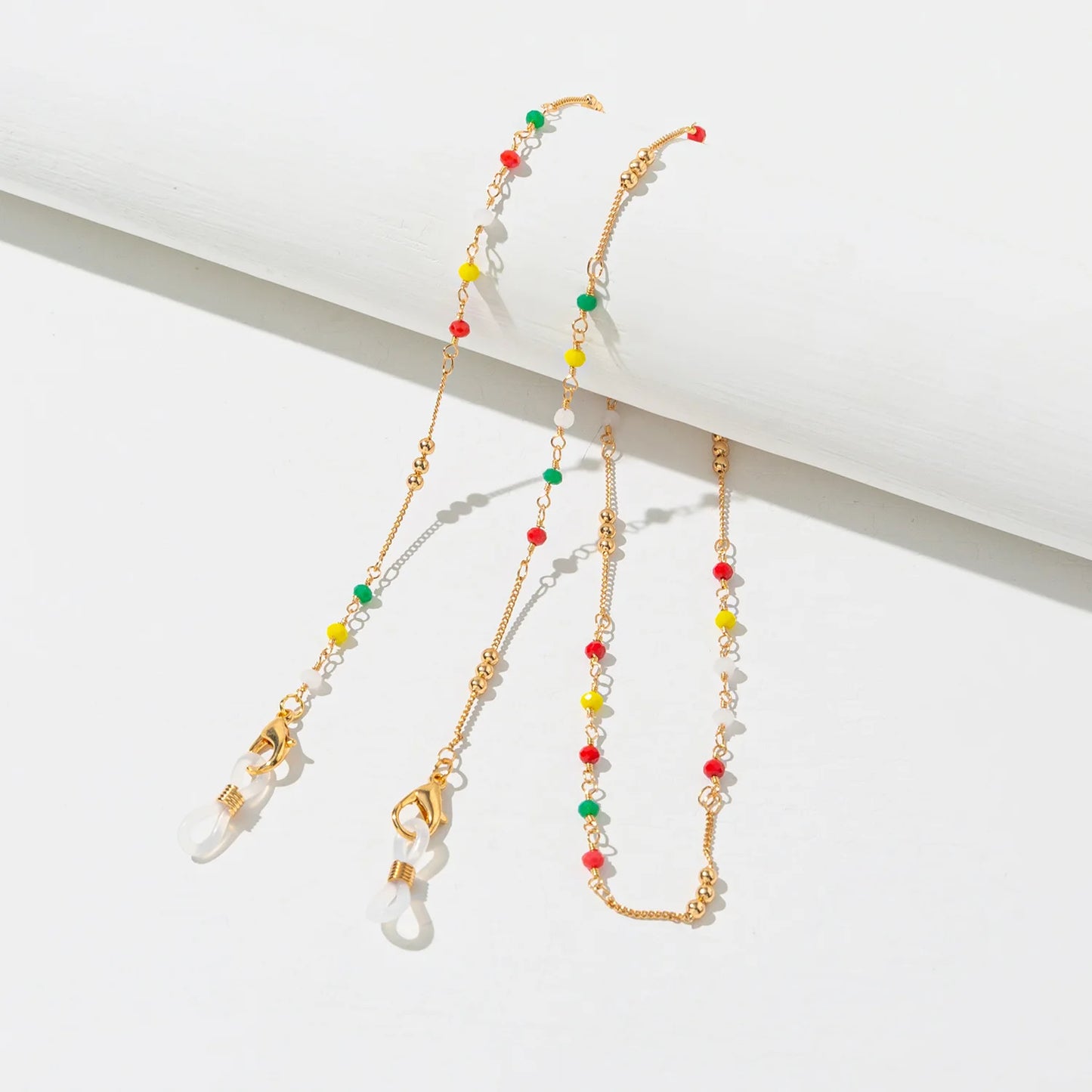 Colorful Metal Crystal Glasses Chain Fashion Women Non-Slip Eyeglasses Holder Cord Sunglass Accessories Face-Mask Lanyard Rope