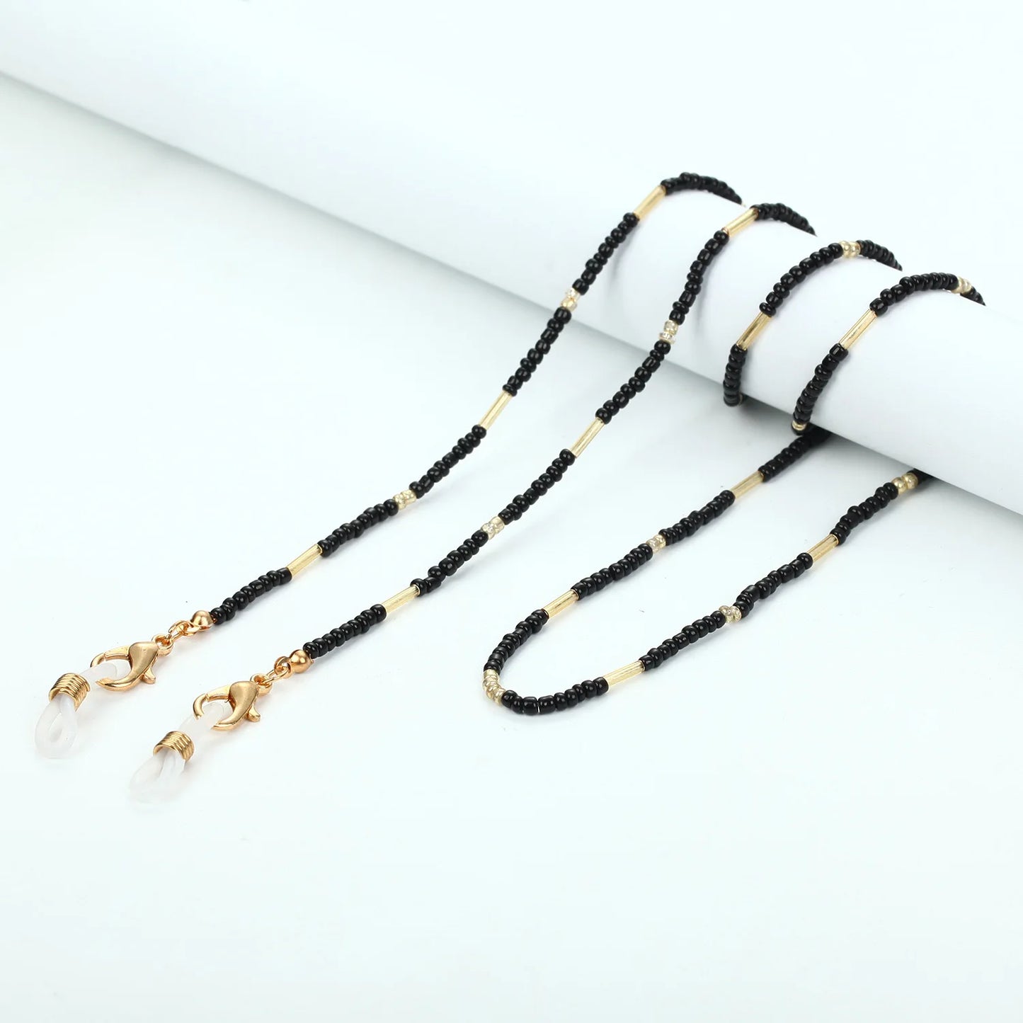 Colorful Rice Beaded Glasses Chains Women Face-Mask Strap Acrylic Sunglasses Lanyard Holder Cord For Handmade Eyeglass Necklace