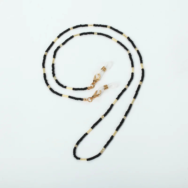 Colorful Rice Beaded Glasses Chains Women Face-Mask Strap Acrylic Sunglasses Lanyard Holder Cord For Handmade Eyeglass Necklace