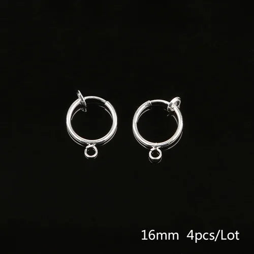 Different 4-20pcs Gold Color Rhodium Non Piercing Screw Round Ear Clip Earring Hooks For DIY Earring Findings Jewelry Making