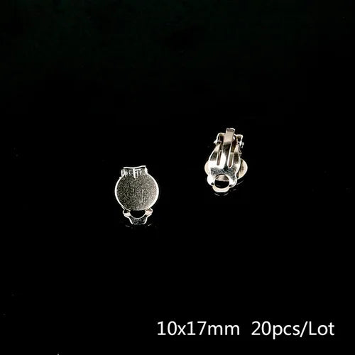 Different 4-20pcs Gold Color Rhodium Non Piercing Screw Round Ear Clip Earring Hooks For DIY Earring Findings Jewelry Making
