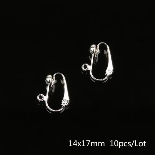 Different 4-20pcs Gold Color Rhodium Non Piercing Screw Round Ear Clip Earring Hooks For DIY Earring Findings Jewelry Making