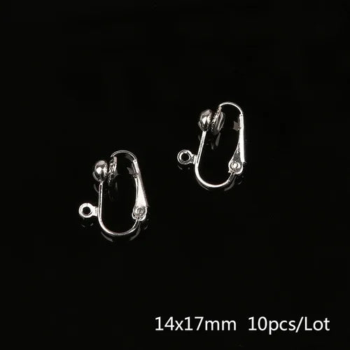 Different 4-20pcs Gold Color Rhodium Non Piercing Screw Round Ear Clip Earring Hooks For DIY Earring Findings Jewelry Making