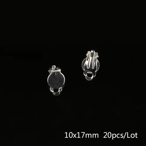Different 4-20pcs Gold Color Rhodium Non Piercing Screw Round Ear Clip Earring Hooks For DIY Earring Findings Jewelry Making