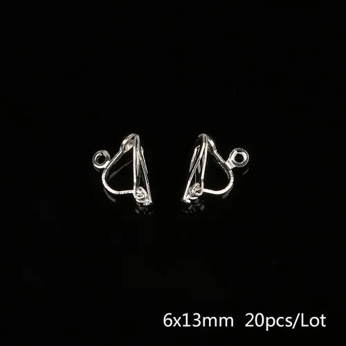 Different 4-20pcs Gold Color Rhodium Non Piercing Screw Round Ear Clip Earring Hooks For DIY Earring Findings Jewelry Making