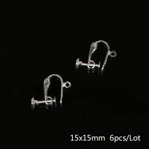 Different 4-20pcs Gold Color Rhodium Non Piercing Screw Round Ear Clip Earring Hooks For DIY Earring Findings Jewelry Making