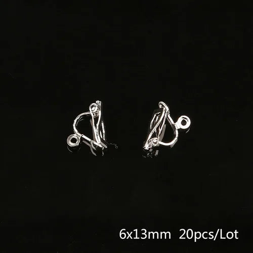 Different 4-20pcs Gold Color Rhodium Non Piercing Screw Round Ear Clip Earring Hooks For DIY Earring Findings Jewelry Making